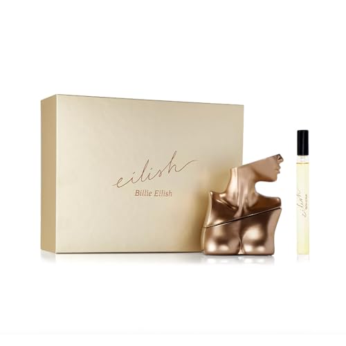 Billie Eilish Eau de Parfum Spray Perfume for Women, Notes of Sugared Petals, Vanilla & Musk - 2 PC Gift Set - 3.4 Fl Oz + Travel Size 0.33 Fl Oz