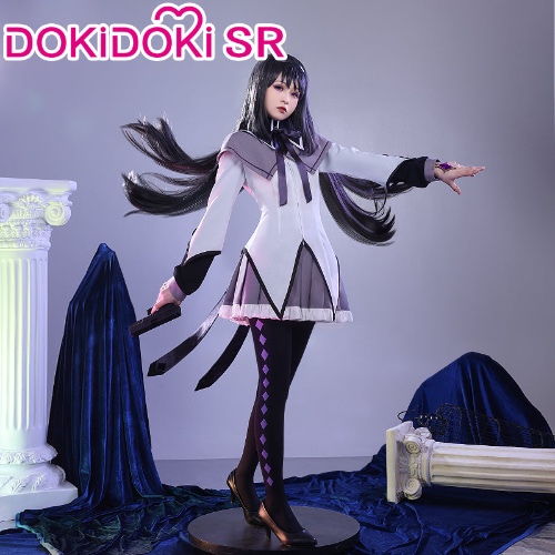 【S-L Ready For Ship】DokiDoki-SR Anime Puella Magi Madoka Magica Cosplay Akemi Homura Costume | M