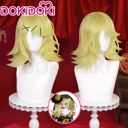 DokiDoki VOCALOID Hatsune Miku × Rascal the Raccoon Cosplay Kagamine Rin Wig Short Yellow Halloween | Kagamine Rin-PRESALE