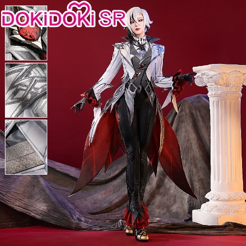 【Size S-2XL】DokiDoki-SR Game Genshin Impact Fontaine Fatui Harbinger Cosplay The Knave Arlecchino Costume / Shoes | Costume Only-M-PRESALE