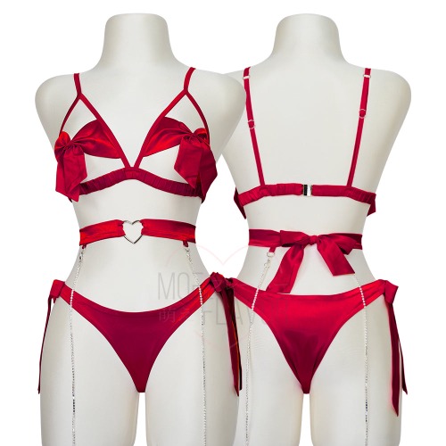 Present Bow Lingerie - Red / 2XL/3XL