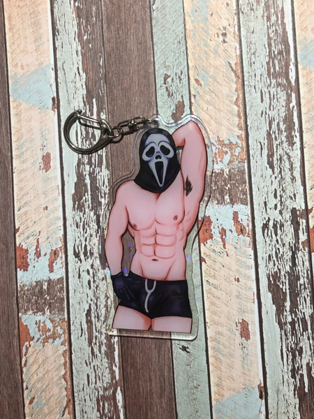 Buff Ghost Face Acrylic Charm | From Dead By Daylight / Scream