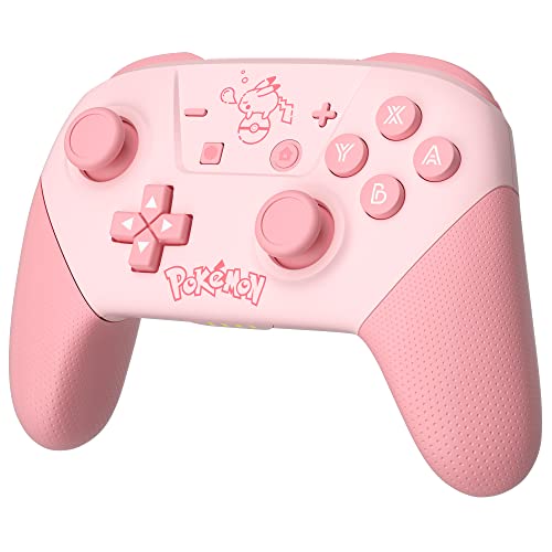 Switch Pro Controller, Wireless Pro Controller for Switch/Switch Lite, Switch Remote Gamepad with Joystick, Switch Controllers Support Dual Vibration, Ergonomic Non-Slip Pink - Pink