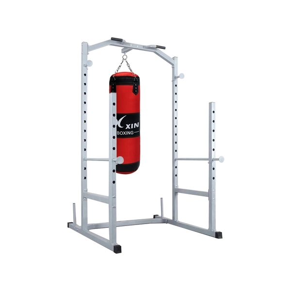 Power Cage - Power Squat Rack - Weights Bench Press + 20kg Boxing Punching Bag