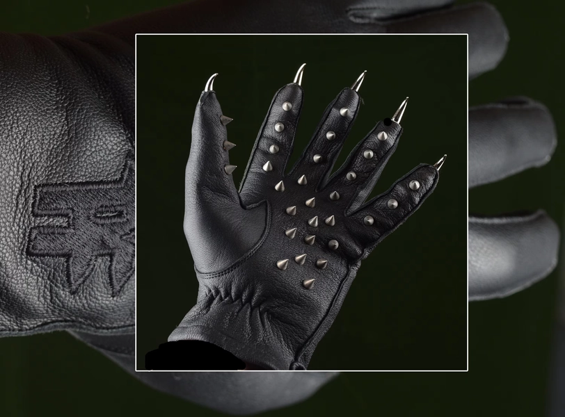 The original BDSM Spanking Spike Vampire Gloves