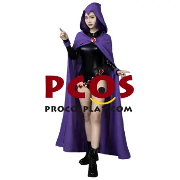 Ready to Ship DC Teen Titans Rachel Roth Raven Cosplay Costume mp004071