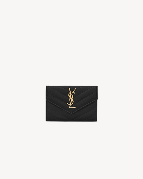 CASSANDRE MATELASSÉ small envelope wallet in grain de poudre leather