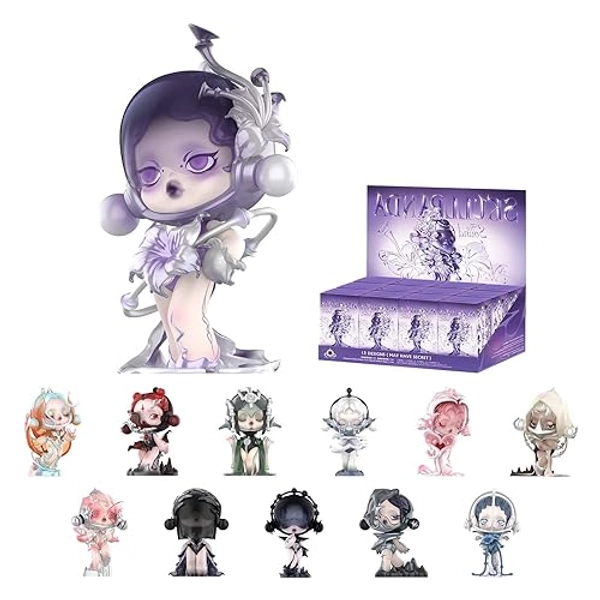 POP MART SKULLPANDA The Sound Series Figures, 12PCs SKULLPANDA Blind Box Figures, Random Design Action Figures Collectible Toys Home Decorations, Holiday Birthday Gifts, Whole Set