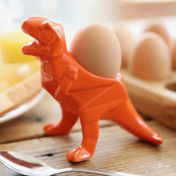 House of Disaster Orange Origami T-Rex Dinosaur Egg Cup