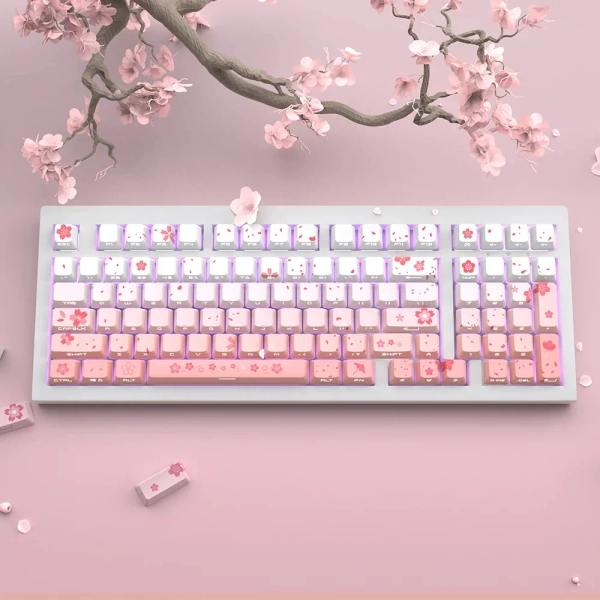 Sakura Blossom Backlit Key Caps Full Set