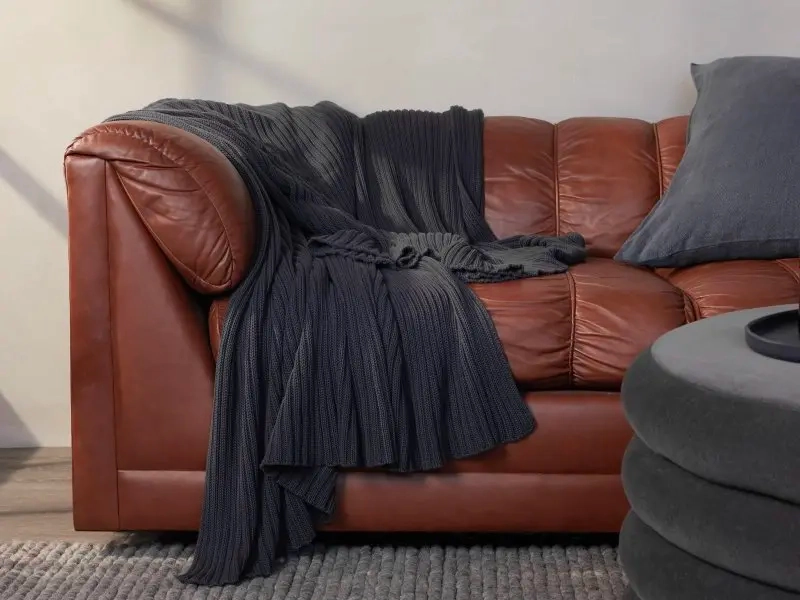 Oversized Rib Knit Throw
