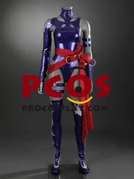 Game Rivals Psylocke Cosplay Costume PU Version C09358