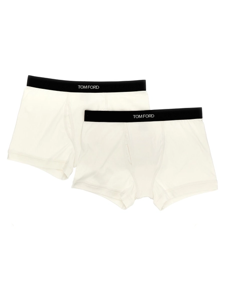 2-Pack Logo Boxers Underwear, Body White/Black