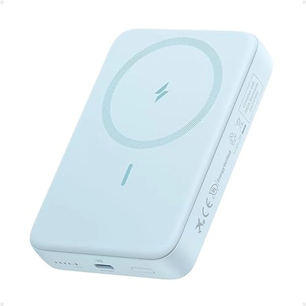 Anker Zolo Magnetic Power Bank, Compact 10,000mAh Wireless Portable Charger with 30W Max Fast Charging, Skin-Friendly and Durable Battery Pack, For iPhone 16/15/14 Series, AirPods, and More