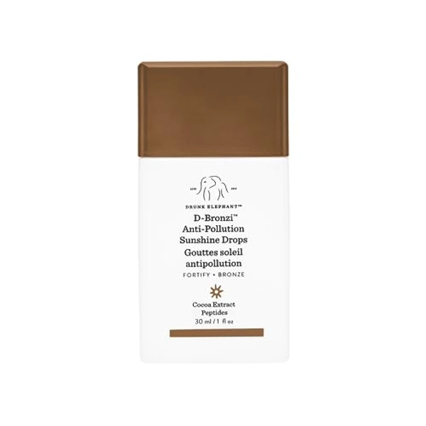 Drunk Elephant D-Bronzi Anti-Pollution Sunshine Serum Drops. Replenishing Face and Body Bronzing Serum for Fine Lines and Wrinkles (30 mL / 1 Fl Oz)