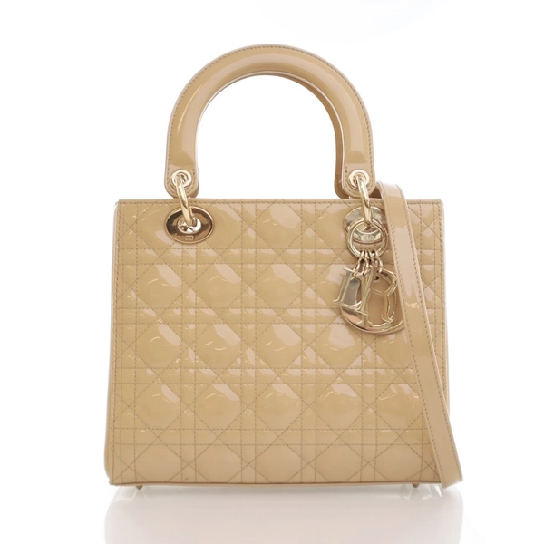 Dior Medium Cannage Patent Lady Dior