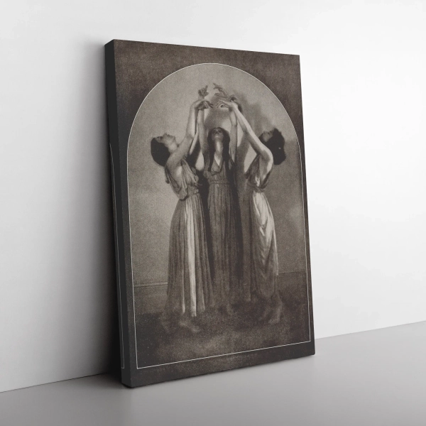 Trio of Women Dancing by Helen Moller Rectangle Canvas Wrap