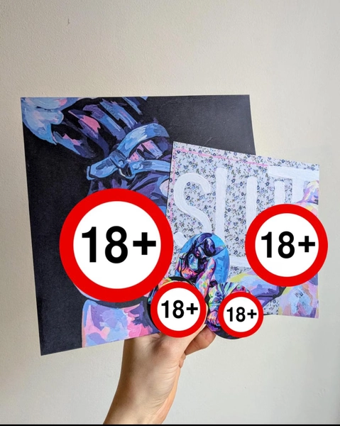 Erotic art print and sticker bundle