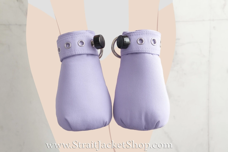 Purple Safety Mittens - Soft Padded Mittens / ABDL / Adult Baby Diaper Lover / Bondage / Segufix / DDLG