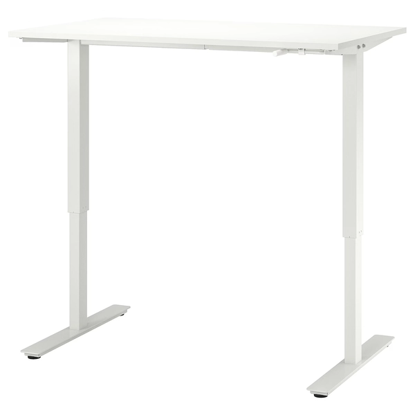 TROTTEN Desk sit/stand - white 120x70 cm