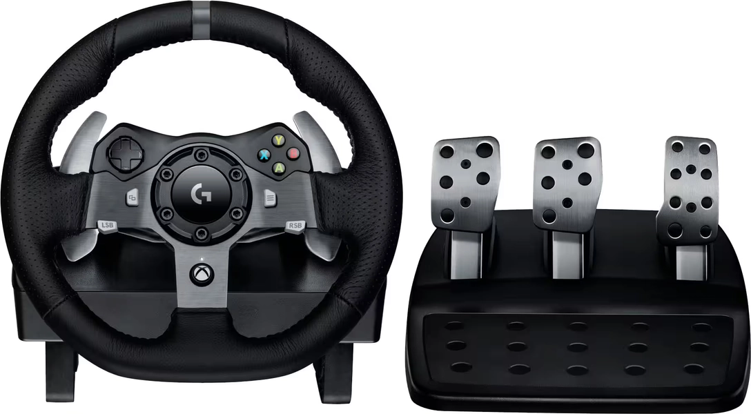 Logitech - G920 Driving Force Racing Wheel and Pedals for Xbox Series X|S, Xbox One, PC - Black