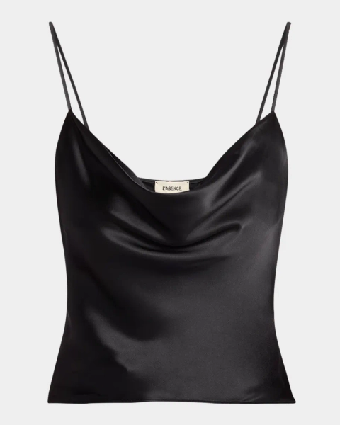 Calista Cowl-Neck Silk Camisole