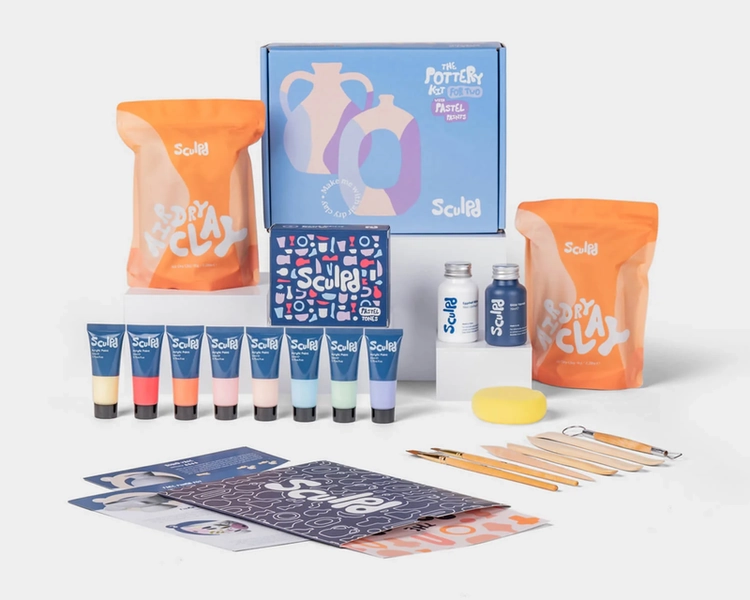 Sculpd Pottery Kit with Paint | Classic Tones / Gloss