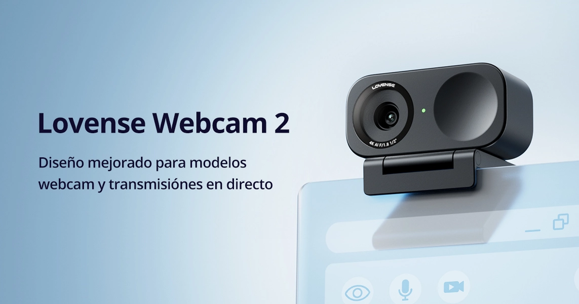 Lovense 4K Webcam 2 para modelos webcam: cancelación de ruido con IA y control remoto