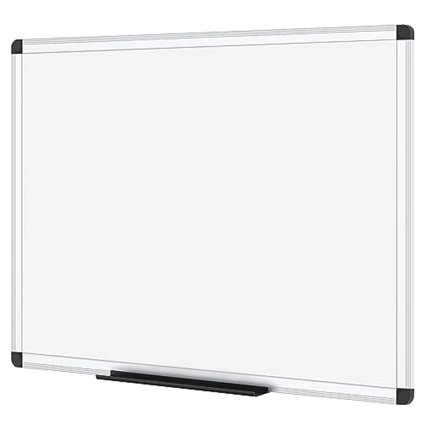 VIZ-PRO Magnetic Whiteboard Dry Erase Board, 36 x 24 Inches White Board, Silver Aluminium Frame