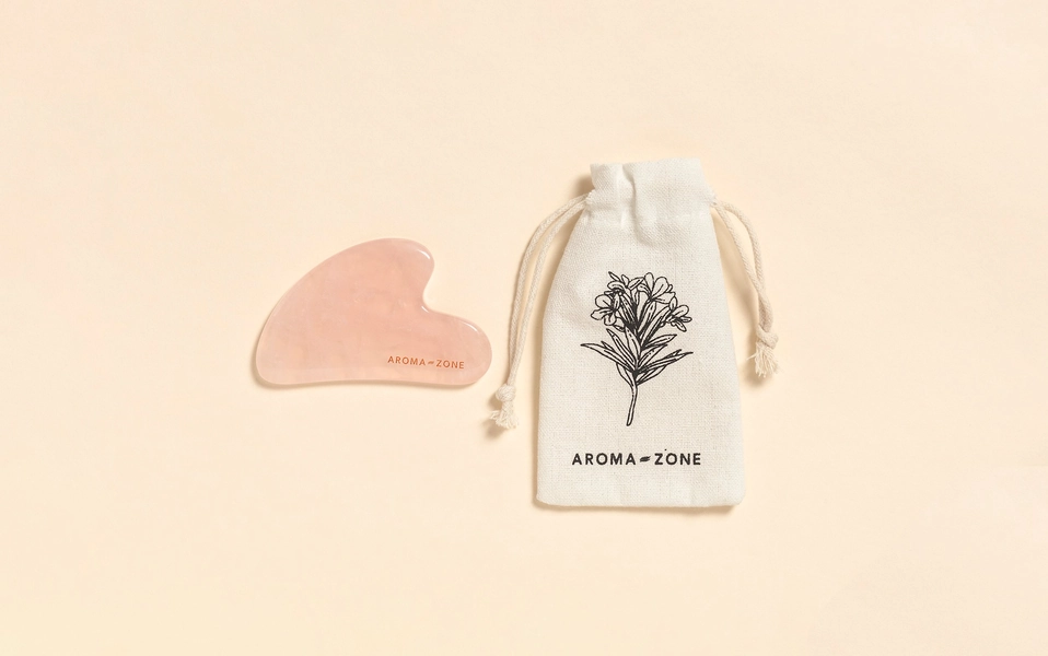 Gua sha viso quarzo rosa