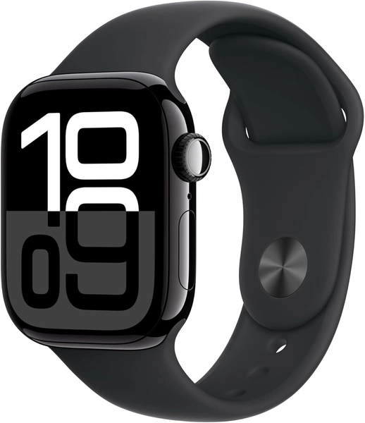 Apple Watch Series 10 46mm GPS Jet Black w/ M/L Black Sport Band MWWQ3LW/A