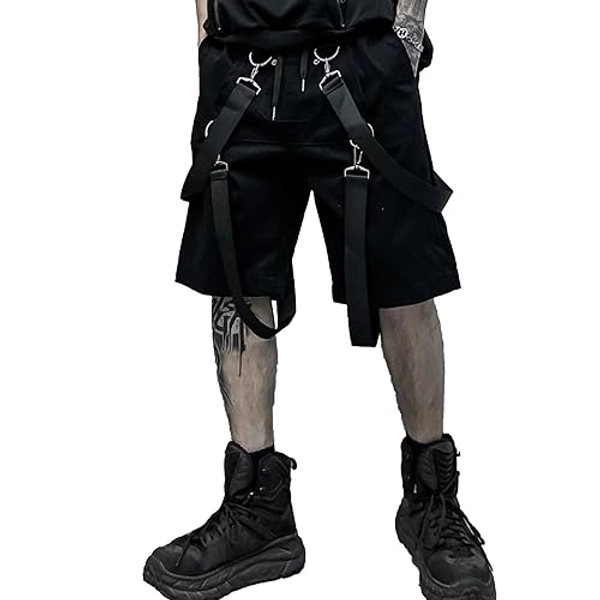 XYXIONGMAO Men's Shorts Techwear Sweatpants Slacks Hip Hop Streetwear Jogger Tactical Cargo Pants Overalls