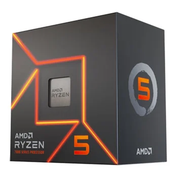 AMD Ryzen™ 5 7600, AM5, Zen 4, 6 Core, 12 Thread, 3.8GHz, 5.1GHz Turbo, 32MB Cache, PCIe 5.0, 65W, CPU