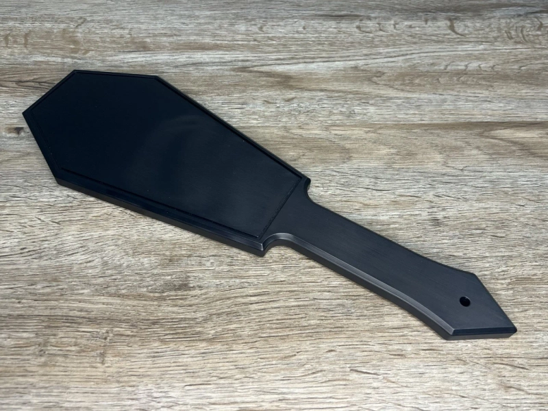Vlad's Revenge Coffin Shaped Black Anodized Aluminum Solid Metal Spanking Paddle