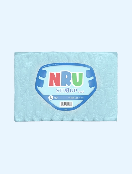 NRU Str8up blau - Windeln mit Plastik-Folie - Diaper Minister