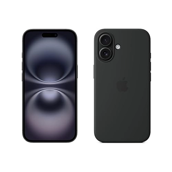 Apple iPhone 16 (512 Go) - Noir + Coque Transparente avec MagSafe - Noir