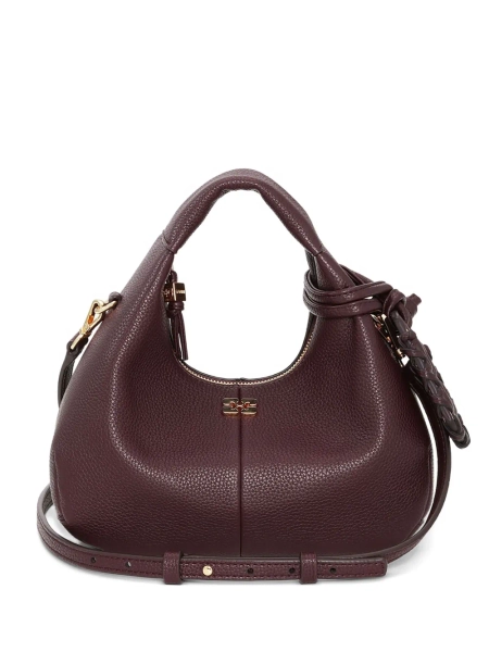 GANNI mini textured leather tote bag | One Size