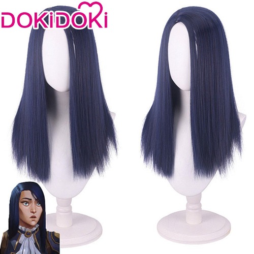 DokiDoki Game Arcane Wig LOL League of Legends Caitlyn Wig Cosplay Women Hair Caitlyn Girls the Sheriff of Piltover Wig Long Straight Purple | One Size