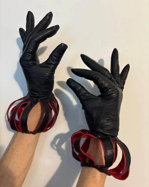 Couture 1950s Freddy of Paris Kid Leather Gloves, Vintage Opera Gloves, French Designer Accessories