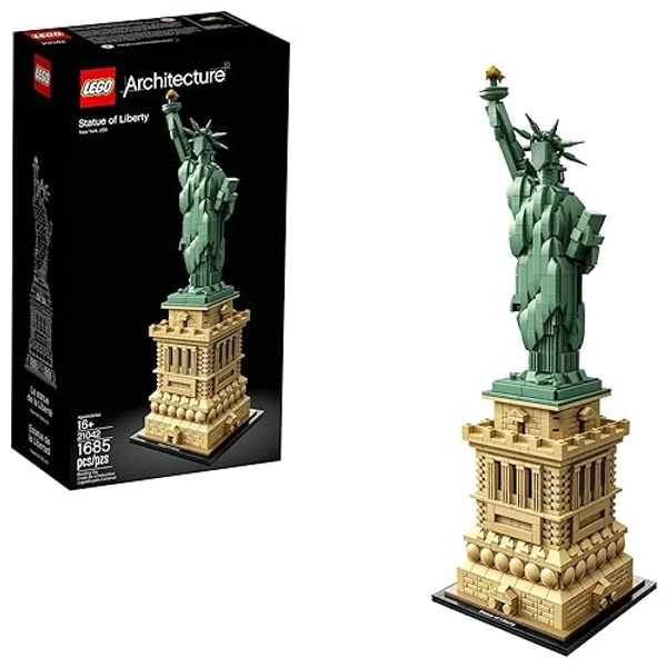 LEGO Architecture Statue of Liberty 21042 Model Building Set - Collectible New York City Souvenir, Creative Home Décor or Office Centerpiece, Great Gift Idea for Adults and Teens - Multicolor