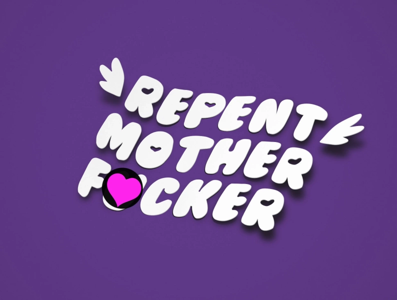 Repent MotherF*cker Panty and Stocking with Garterbelt Vinyl Sticker Die-cut decal