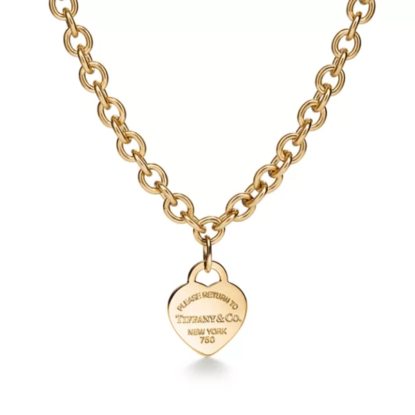 Return to Tiffany® Heart Tag Necklace in Yellow Gold, Medium