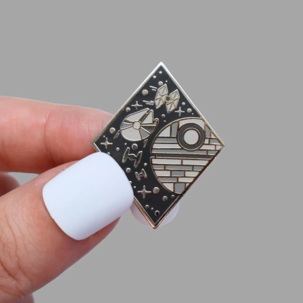 Space Station Enamel Fantasy Pin / Fan Art Lapel Pin