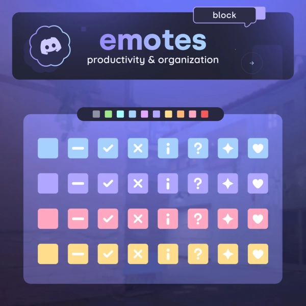 Icon Discord Emotes 80 Emotes // Organize Your Discord Server Chatrooms 8 Symbols & 10 Pastel Colors // Productivity Task Badges - Etsy UK