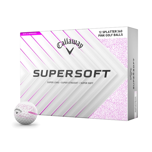 Supersoft Splatter 360 Pink Golf Balls