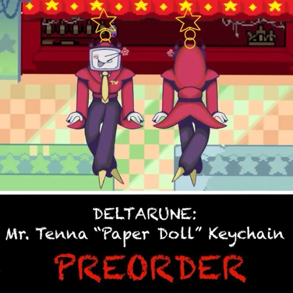 PREORDER Mr. Tenna "Paper Doll" Shaking Keychain (READ DESCRIPTION)