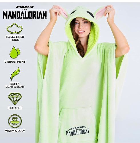 The Mandalorian Wearable Blanket Unisex Oversized Long Fleece Hoodie