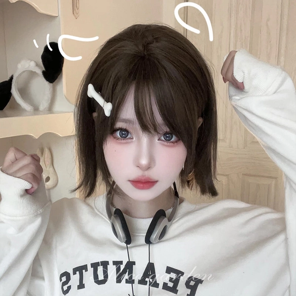 Short Brown Cosplay Wig