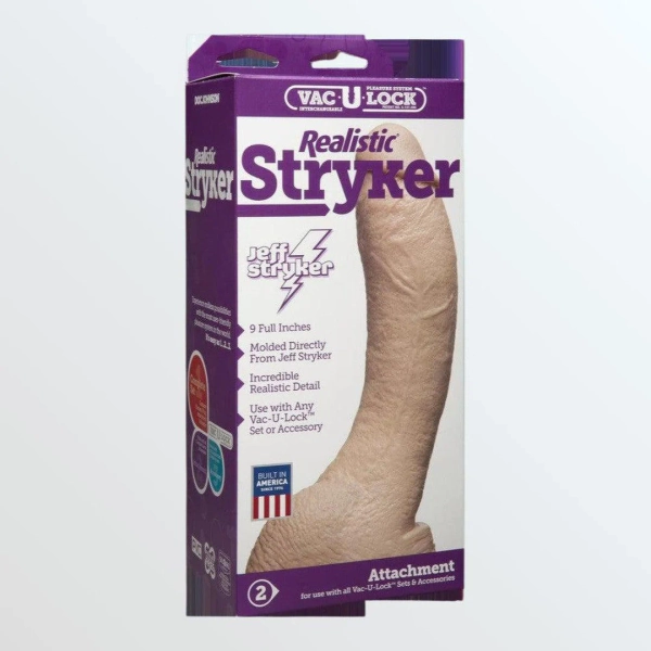 Vac-U-Lock Realistic Stryker 9.5 Dildo for Harnesses