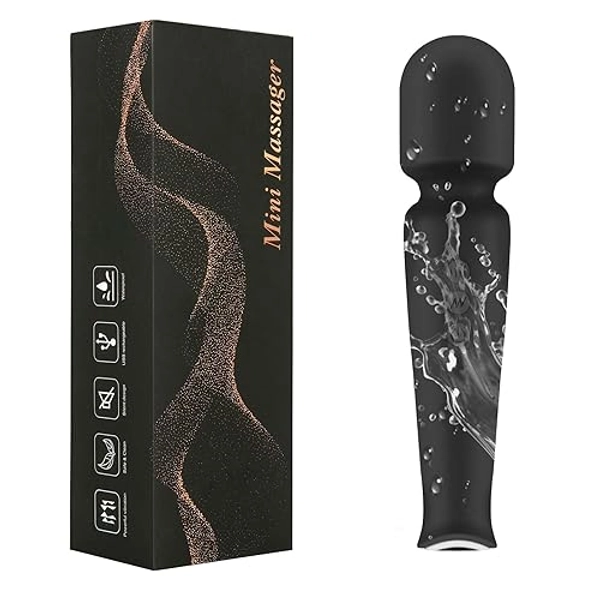 Portable Cordless Body and Back Massager, Multiple Speeds and Modes, Electric Handheld Muscle Relaxer for Neck, Back(Black)